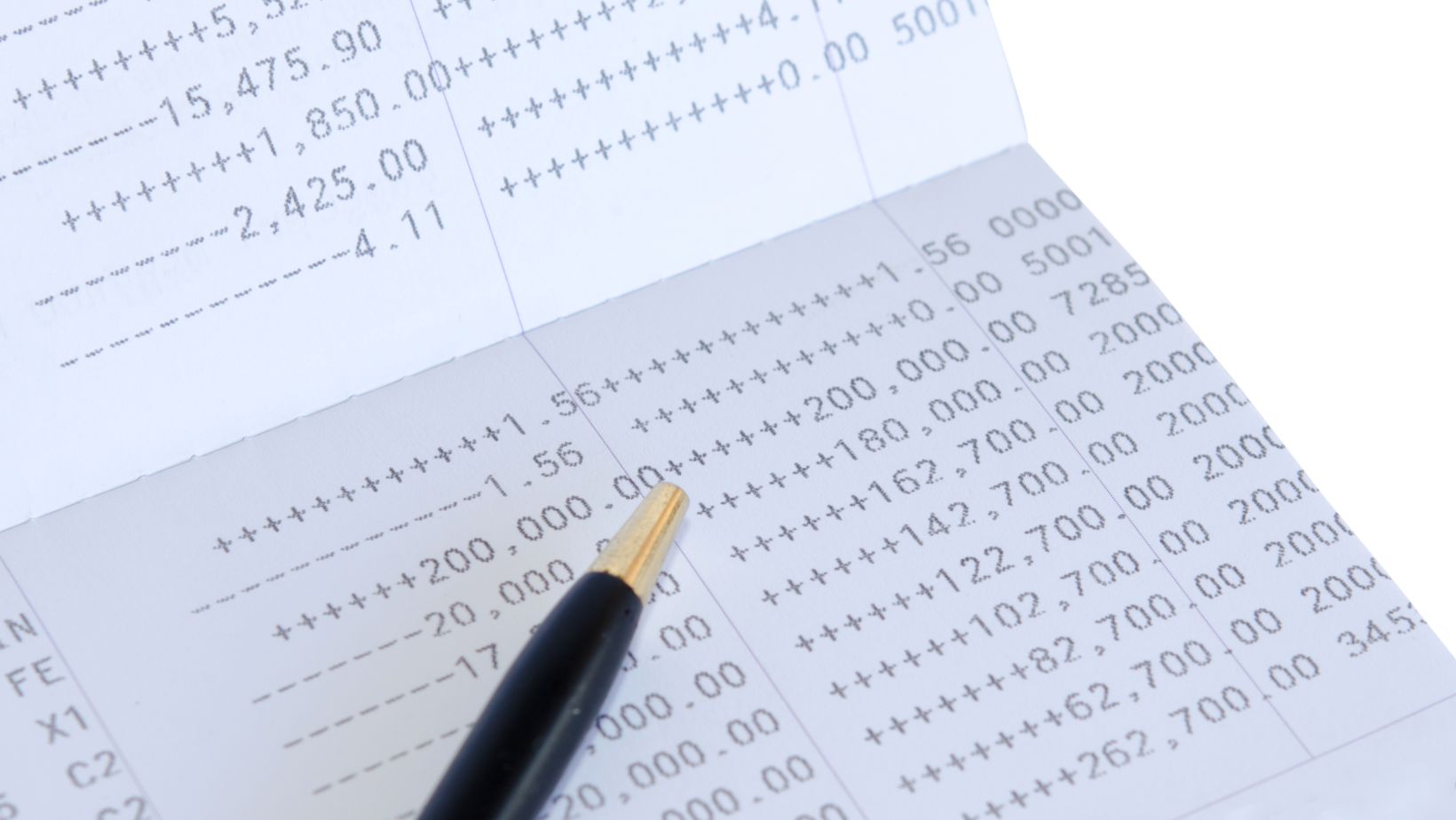 Itemized list of expenses