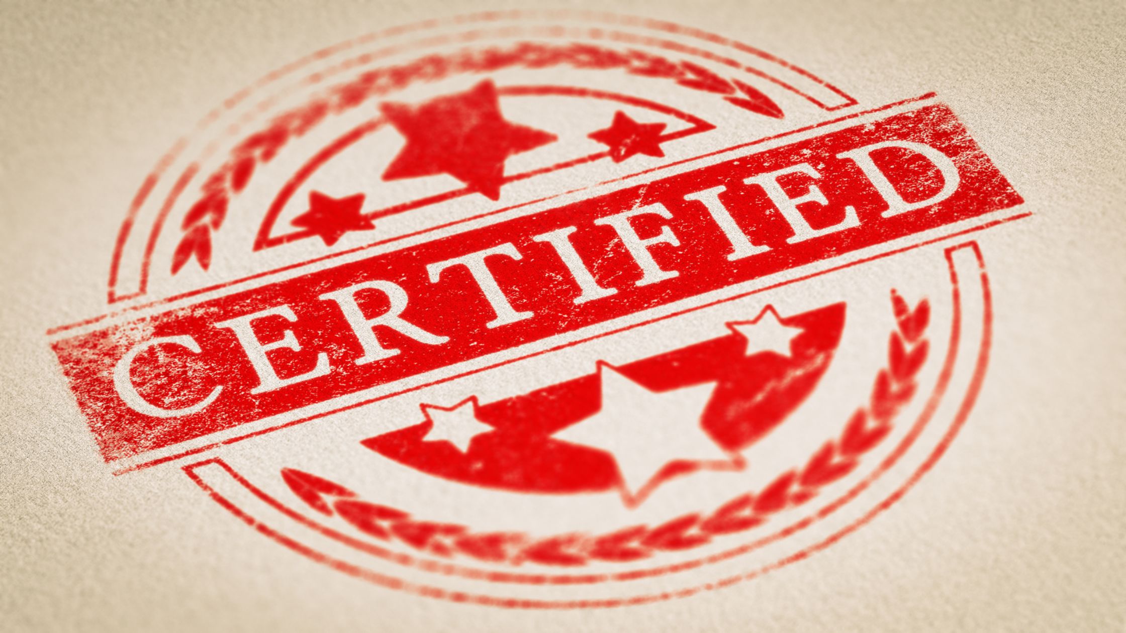 Certified seal stamp representing certified document shredding and secure information destruction services.